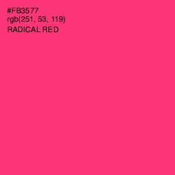 #FB3577 - Radical Red Color Image