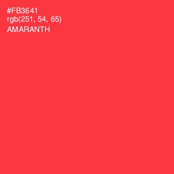 #FB3641 - Amaranth Color Image