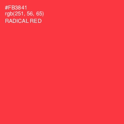 #FB3841 - Radical Red Color Image