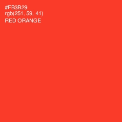 #FB3B29 - Red Orange Color Image