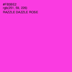 #FB3BE2 - Razzle Dazzle Rose Color Image