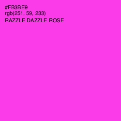 #FB3BE9 - Razzle Dazzle Rose Color Image