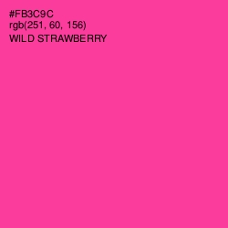 #FB3C9C - Wild Strawberry Color Image