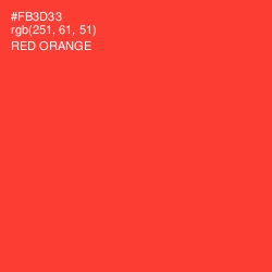#FB3D33 - Red Orange Color Image