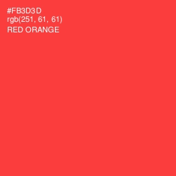 #FB3D3D - Red Orange Color Image