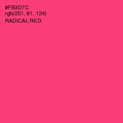 #FB3D7C - Radical Red Color Image