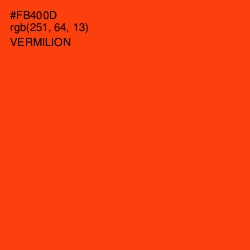 #FB400D - Vermilion Color Image