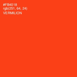 #FB4018 - Vermilion Color Image