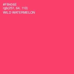 #FB406E - Wild Watermelon Color Image