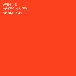 #FB411E - Vermilion Color Image