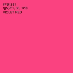 #FB4281 - Violet Red Color Image