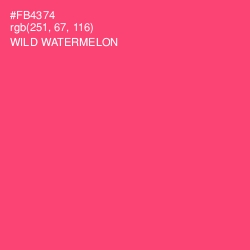 #FB4374 - Wild Watermelon Color Image