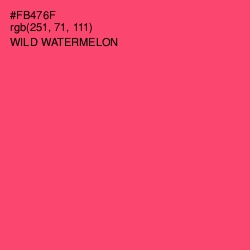 #FB476F - Wild Watermelon Color Image
