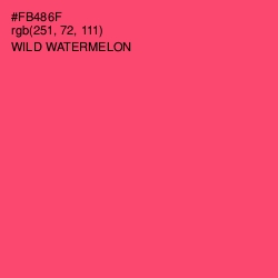 #FB486F - Wild Watermelon Color Image