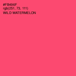 #FB496F - Wild Watermelon Color Image