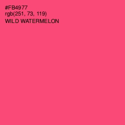 #FB4977 - Wild Watermelon Color Image