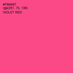 #FB4987 - Violet Red Color Image