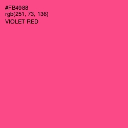 #FB4988 - Violet Red Color Image