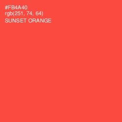 #FB4A40 - Sunset Orange Color Image