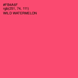 #FB4A6F - Wild Watermelon Color Image