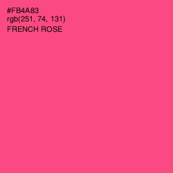 #FB4A83 - French Rose Color Image