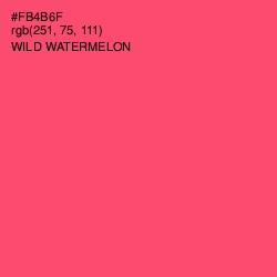#FB4B6F - Wild Watermelon Color Image