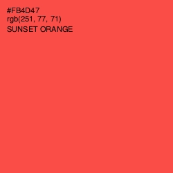 #FB4D47 - Sunset Orange Color Image