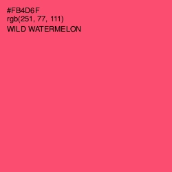 #FB4D6F - Wild Watermelon Color Image