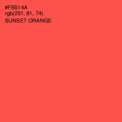 #FB514A - Sunset Orange Color Image