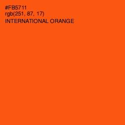 #FB5711 - International Orange Color Image