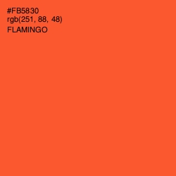 #FB5830 - Flamingo Color Image