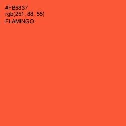 #FB5837 - Flamingo Color Image