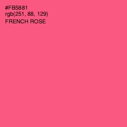 #FB5881 - French Rose Color Image