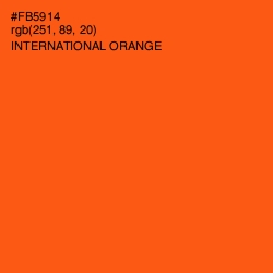 #FB5914 - International Orange Color Image