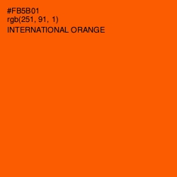 #FB5B01 - International Orange Color Image