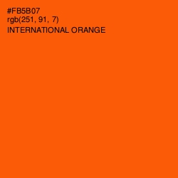 #FB5B07 - International Orange Color Image