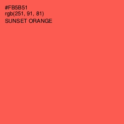 #FB5B51 - Sunset Orange Color Image