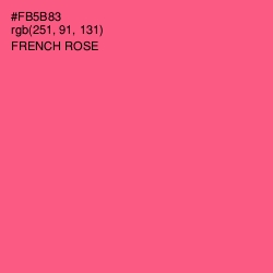 #FB5B83 - French Rose Color Image