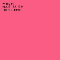 #FB5C84 - French Rose Color Image