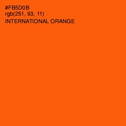 #FB5D0B - International Orange Color Image