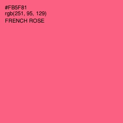 #FB5F81 - French Rose Color Image