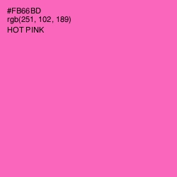 #FB66BD - Hot Pink Color Image