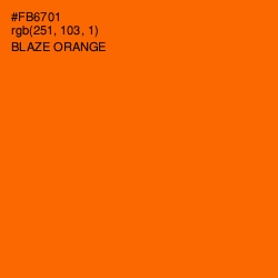 #FB6701 - Blaze Orange Color Image