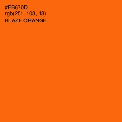 #FB670D - Blaze Orange Color Image