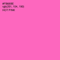 #FB68BE - Hot Pink Color Image