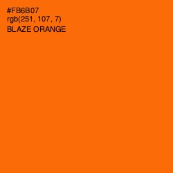 #FB6B07 - Blaze Orange Color Image