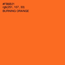 #FB6B21 - Burning Orange Color Image