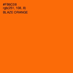 #FB6C08 - Blaze Orange Color Image