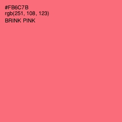 #FB6C7B - Brink Pink Color Image