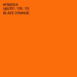 #FB6D0A - Blaze Orange Color Image